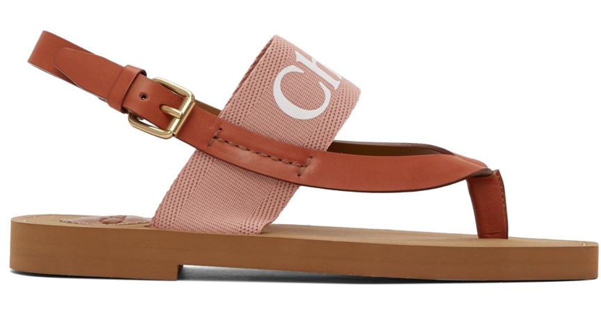 chloe woody flat sandals