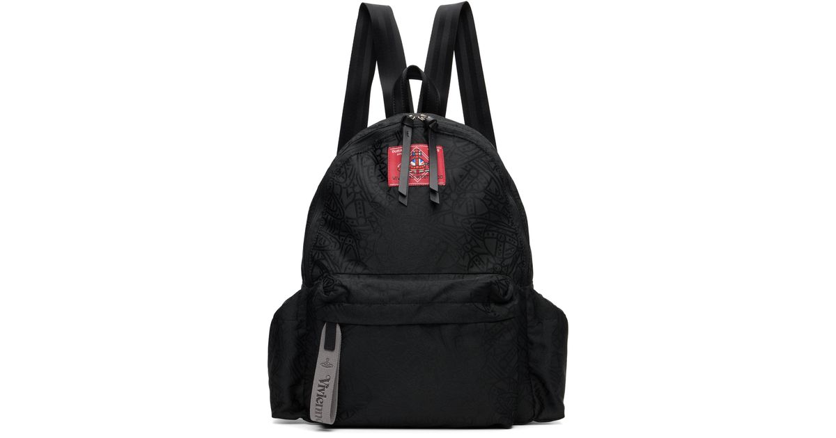 Vivienne Westwood Tangled Orb Jacquard George M Backpack in Black