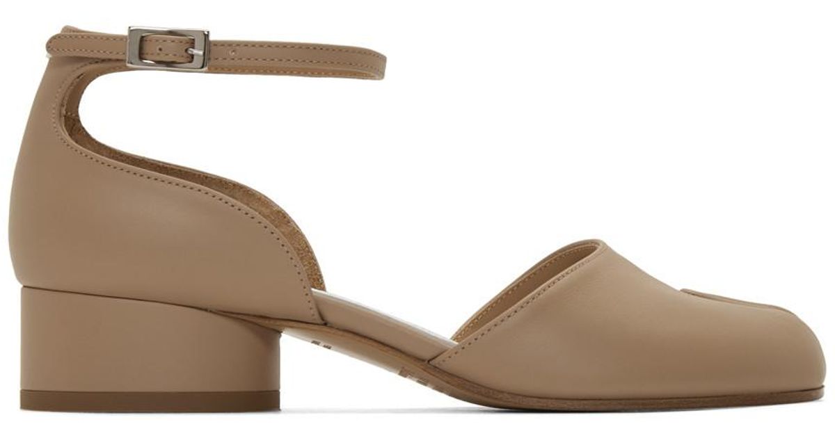 tan mary jane heels
