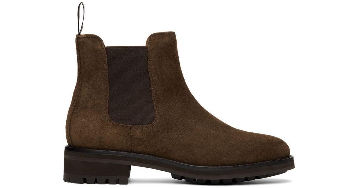 Polo Ralph Lauren Suede Bryson Chelsea Boots in Brown for Men | Lyst