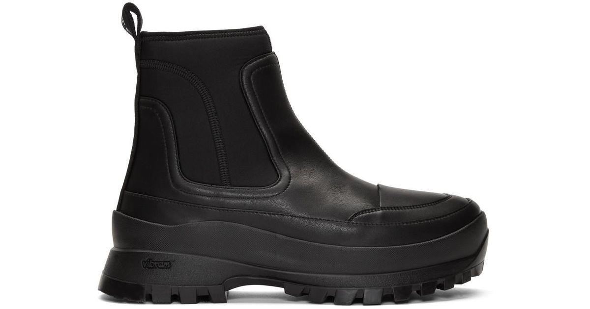 black utility boots