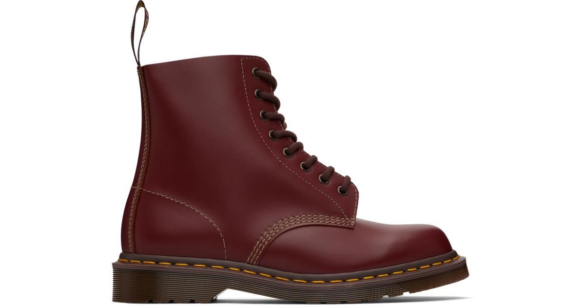 Dr. Martens Leather Burgundy Vintage 1460 Boots for Men Lyst