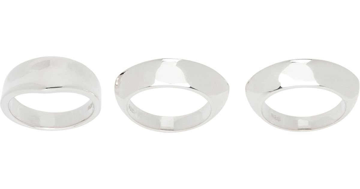 Sophie Buhai Disc & Dimple Ring Set in Black | Lyst UK