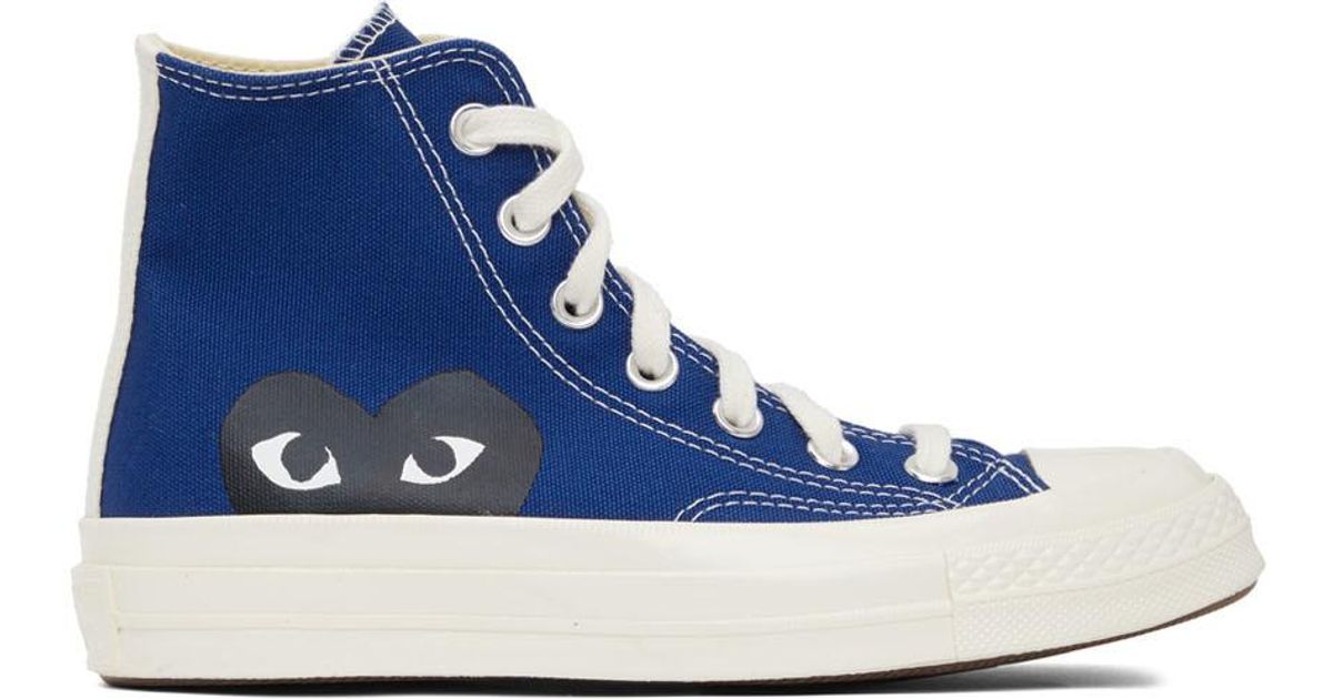 COMME DES GARÇONS PLAY Converse エディション ブルー Half Heart Chuck 70 ハイカット スニーカー  ウィメンズ ブルー | Lyst