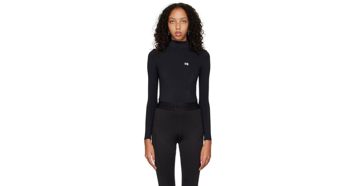 Balenciaga Black Printed Onepiece Swimsuit Lyst