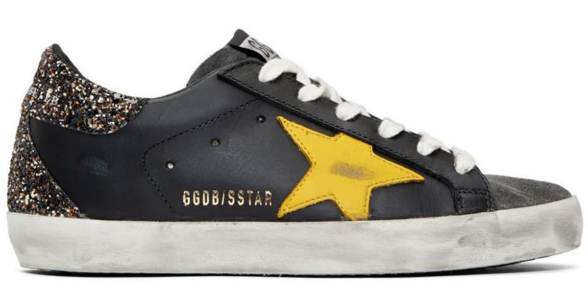 golden goose glitter black