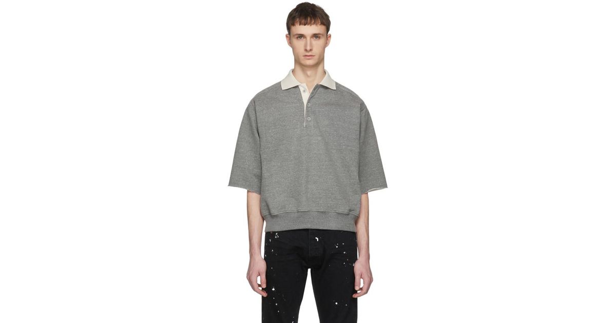 メンズ Fear Of God グレー ショート スリーブ ヘビィ テリー ポロ グレー Lyst メンズ Fear Of God グレー ショート スリーブ ヘビィ テリー ポロ グレー Lyst
