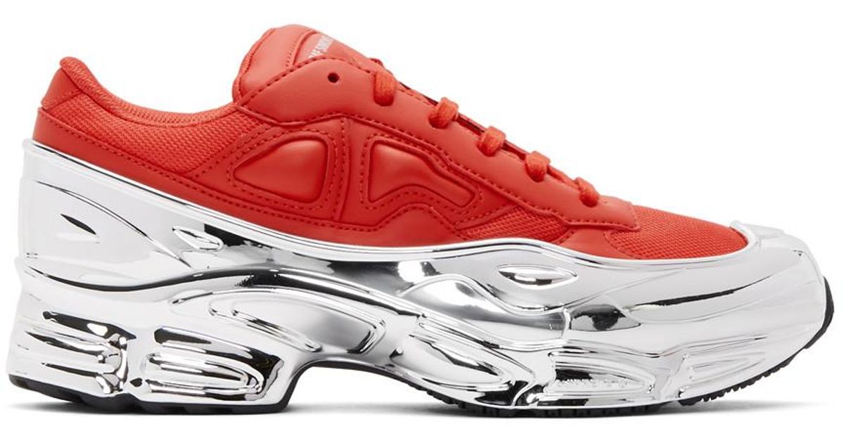 adidas x Raf Simons Ozweego Red/ Silver Metallic/ Silver Metallic | Footshop
