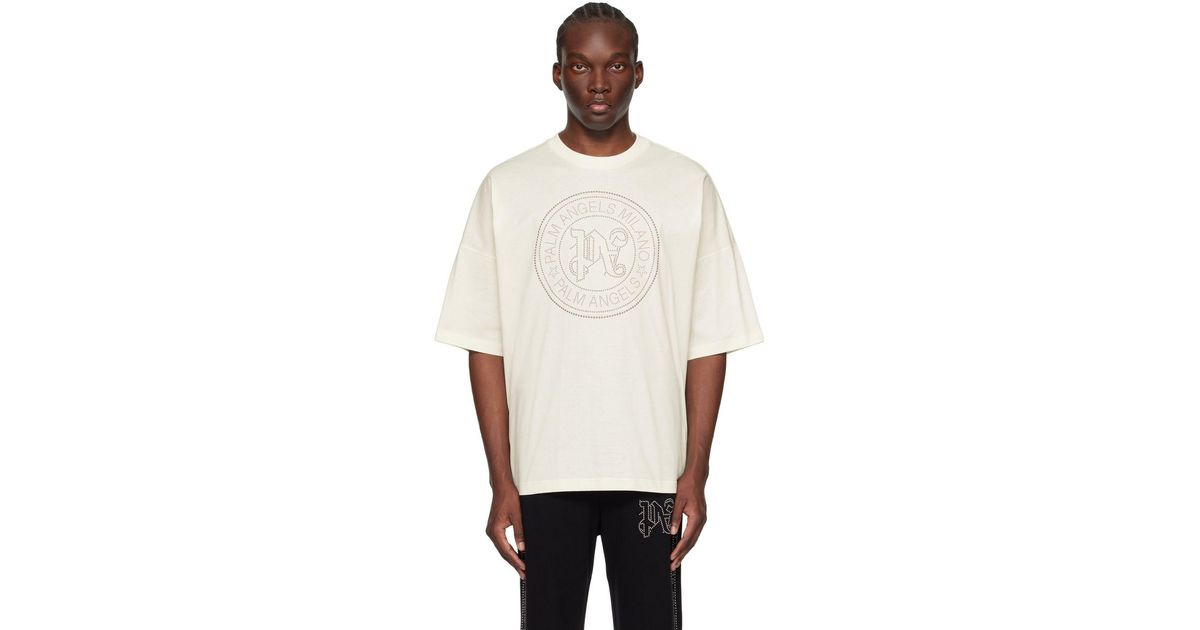 Palm Angels Off-White Milano Stud Loose T-Shirt