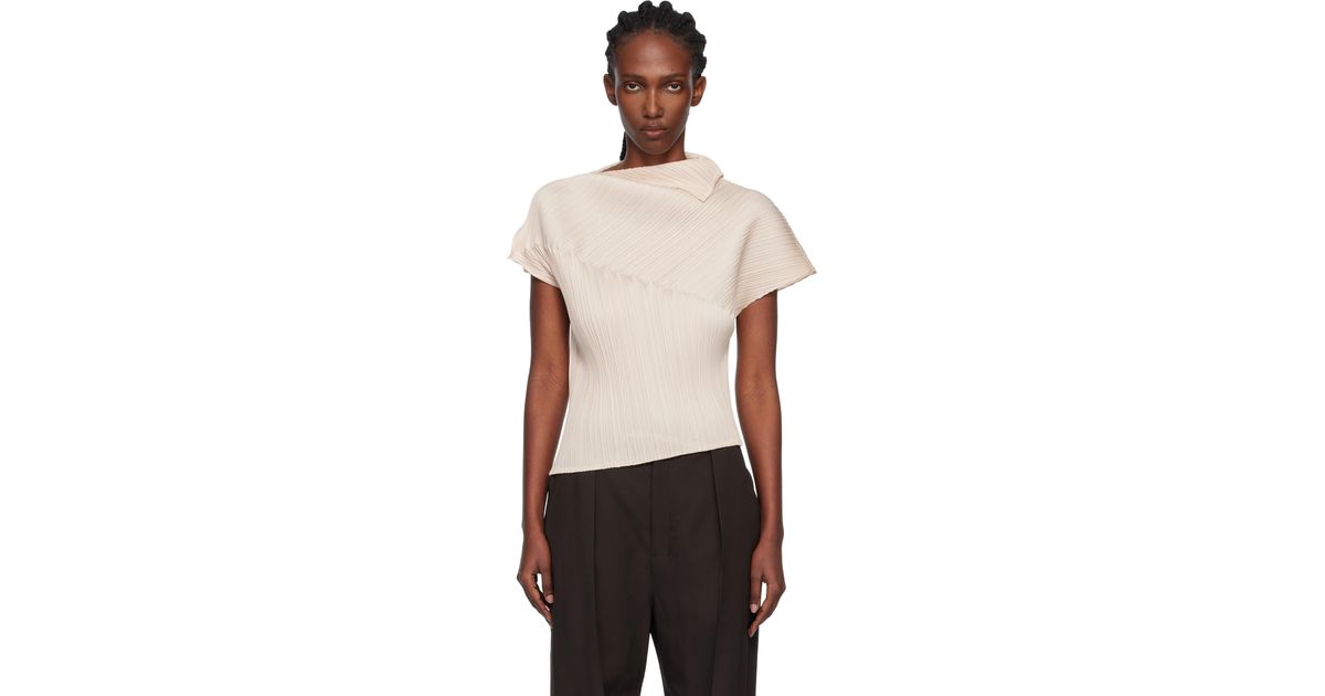 Pleats Please Issey Miyake Leap Top in Black | Lyst