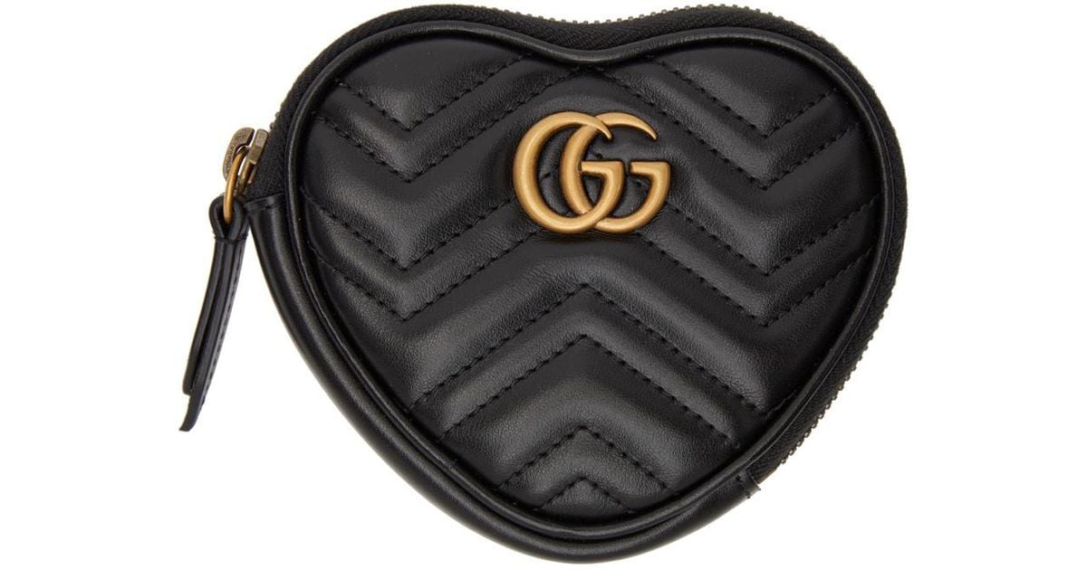 Gucci Leather gg Marmont Coin Pouch in Nero/Nero (Black) Lyst UK
