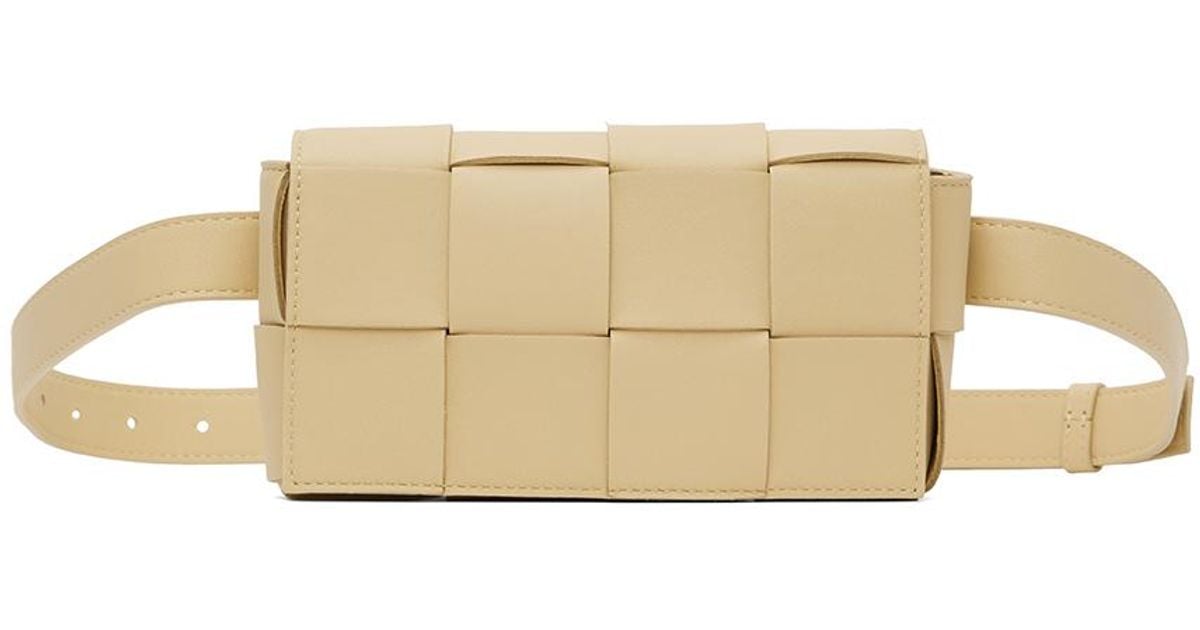 Bottega Veneta Beige Cassette Belt Bag in Black for Men Lyst UK