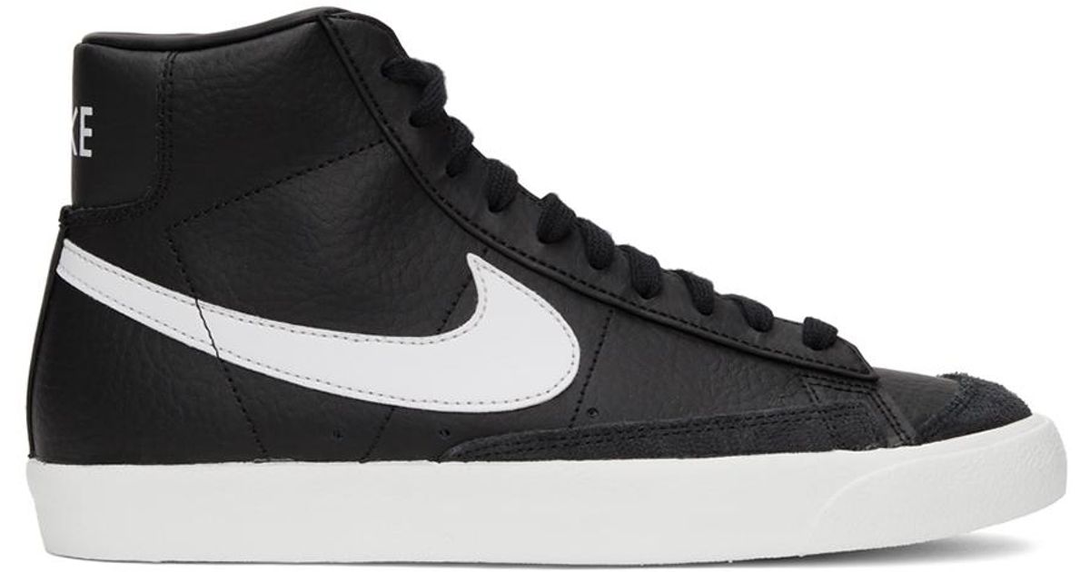 black leather nike blazer mid 77