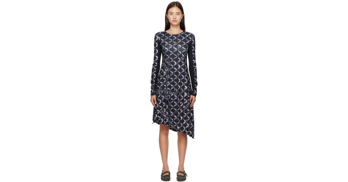 ANDERSSON BELL Quilting Midi Dress in Black | Lyst
