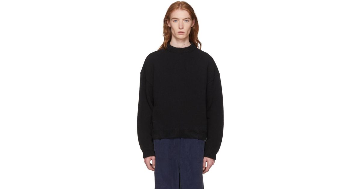 Our Legacy Black Sonar Roundneck Sweater for Men | Lyst