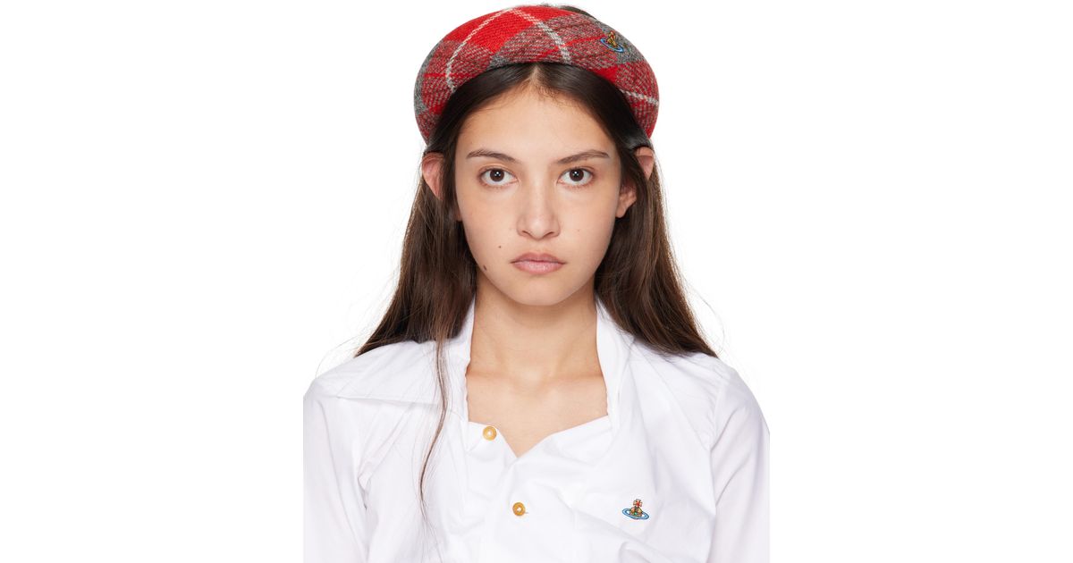 Vivienne Westwood Tartan Plaid Headband Vivienne Westwood Wool Tartan Headband in Red | Lyst main image 3