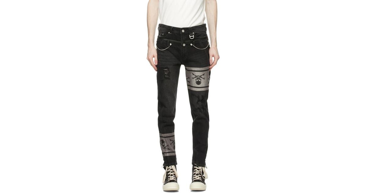 Mastermind Japan Denim Black C2h4 Edition Double Waist Jeans for Men - Lyst
