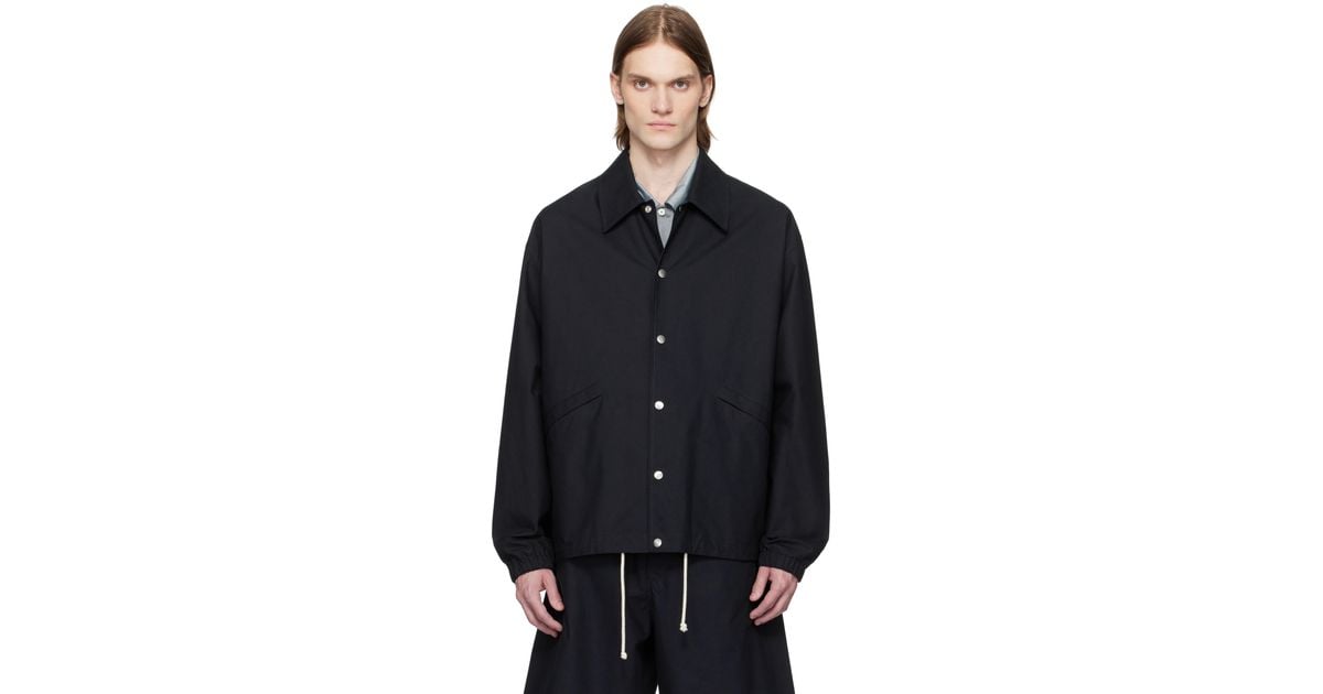 メンズ Jil Sander ネイビー Sportswear ジャケット ブラック | Lyst