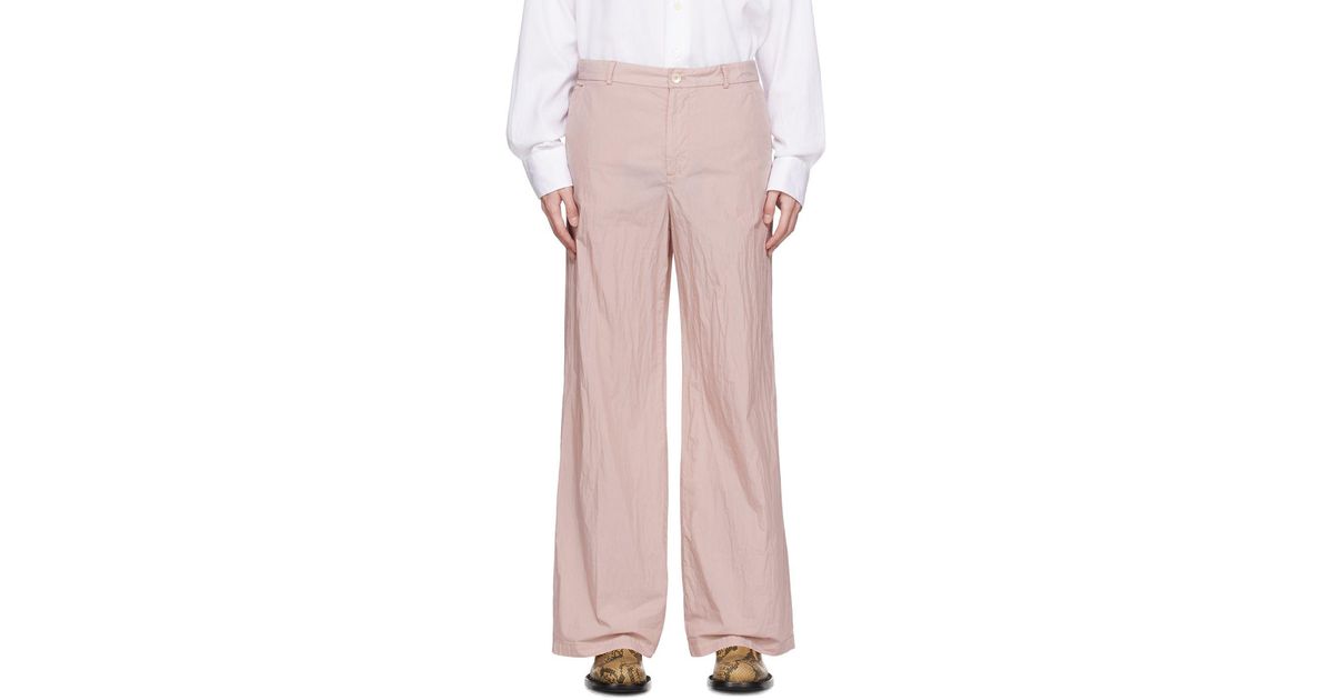 Our Legacy Pink Tuxedo Trousers for Men | Lyst