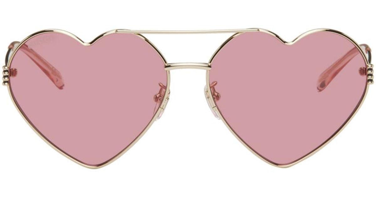 Lunette De Soleil Gucci Coeur Lunettes De Soleil En Forme De Cœur