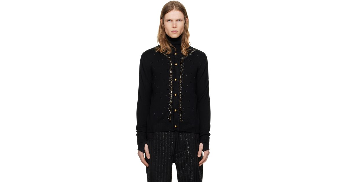 【ERNEST W. BAKER】EMBELLISHED CARDIGAN S Ernest W. Baker Embellished Cardigan in Black for Men | Lyst