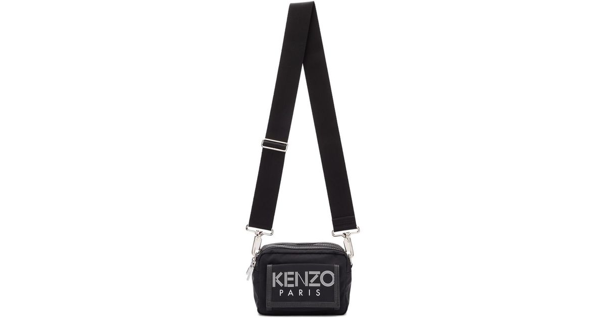 KENZO Synthetic Black Sport Logo Crossbody Bag Lyst