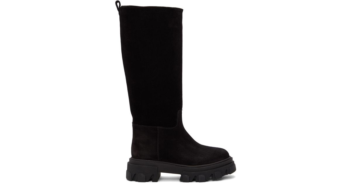 Gia Borghini Giaborghini Black Perni 07 Suede Boots | Lyst