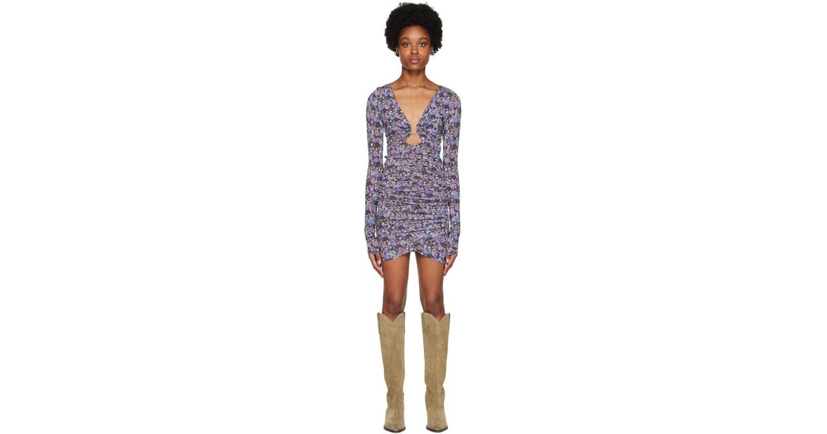 Isabel Marant Cotton Jordana Minidress in Black | Lyst