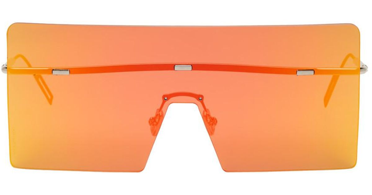 Lunettes de soleil de style visiere orange Hardior Dior Homme pour homme -  Lyst