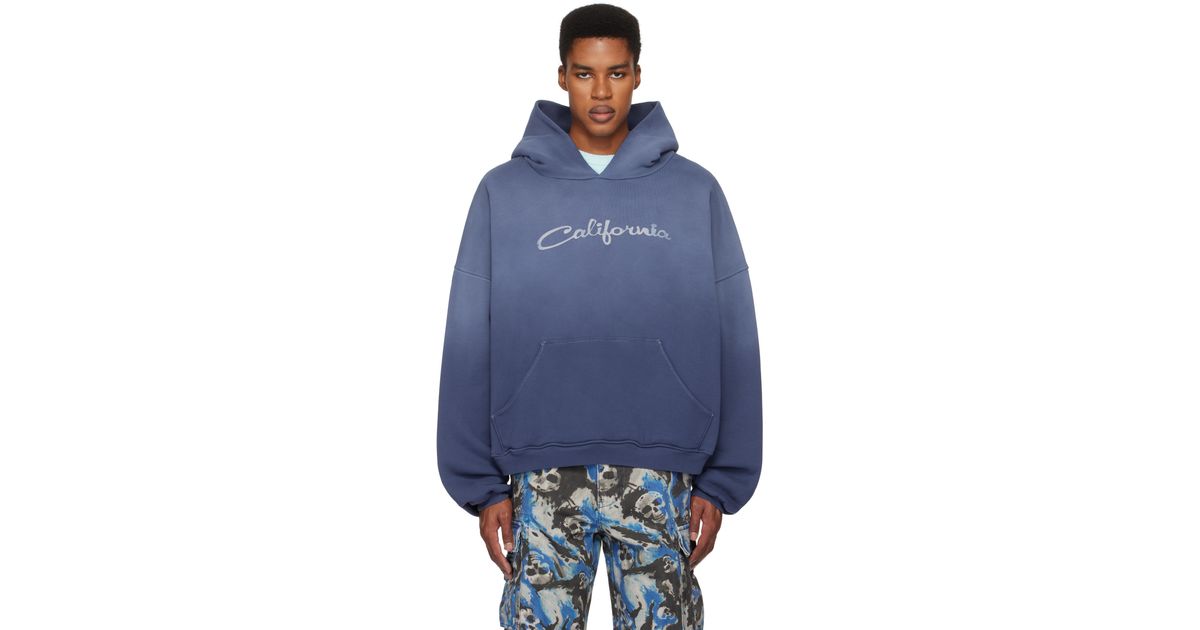 ERL カリフォルニア ロゴ オーバーサイズ フーディー M ERL 'California' Hoodie in Blue for Men | Lyst