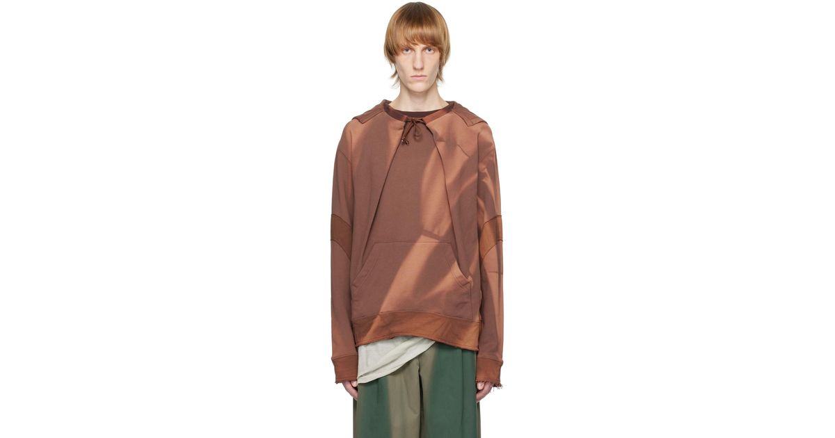 【関税込み】JiyongKim ブラウン サンブリーチ フーディ メンズ JiyongKim ブラウン サンブリーチ フーディ ブラウン | Lyst