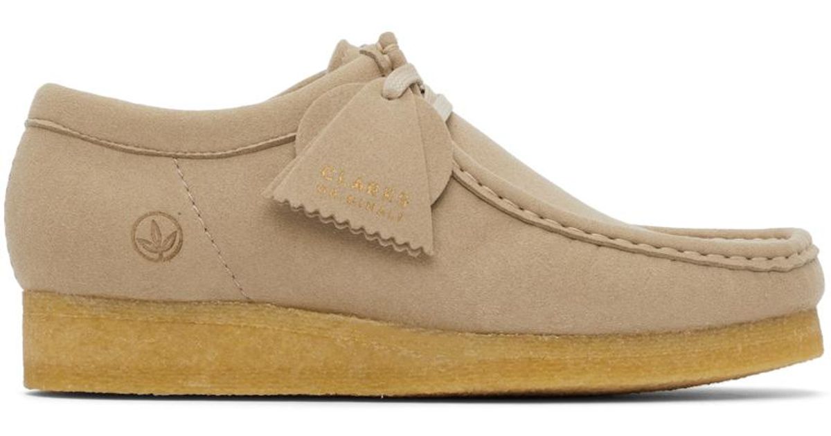 Clarks Vegan Wallabee Derbys in Natural for Men - Lyst