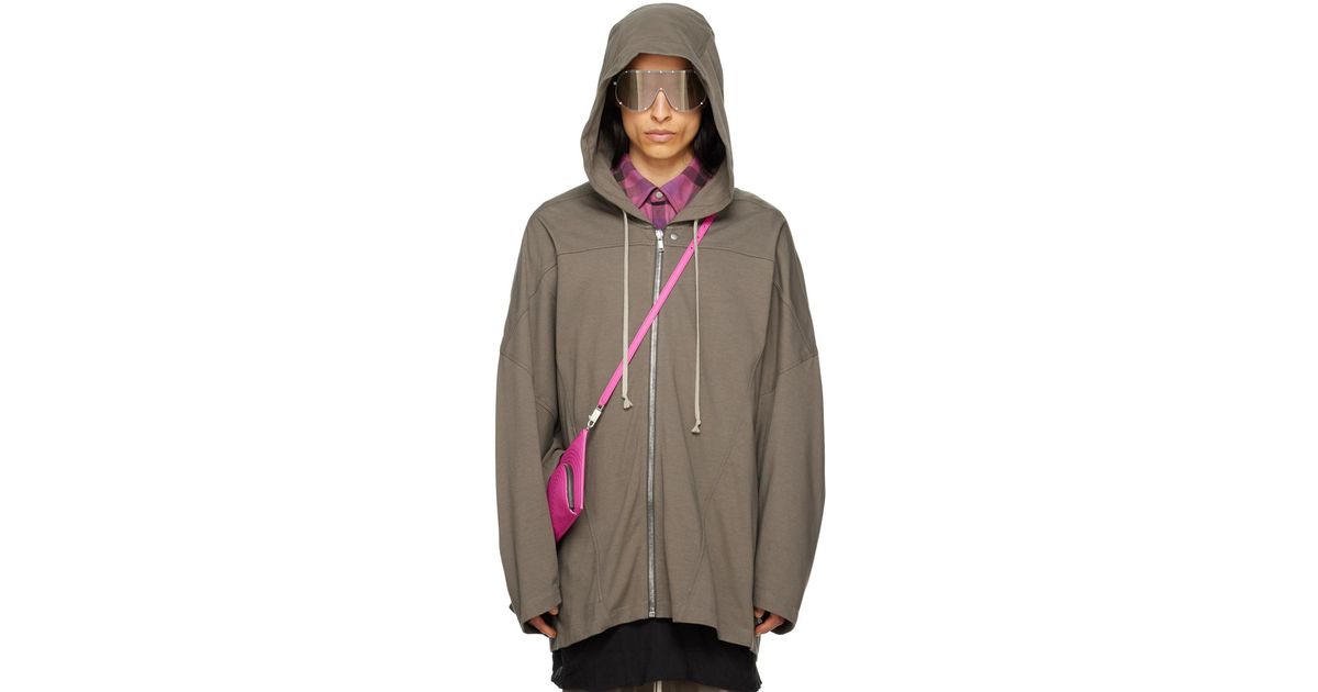 Rick Owens Gray Jumbo Peter Hoodie for Men | Lyst Canada