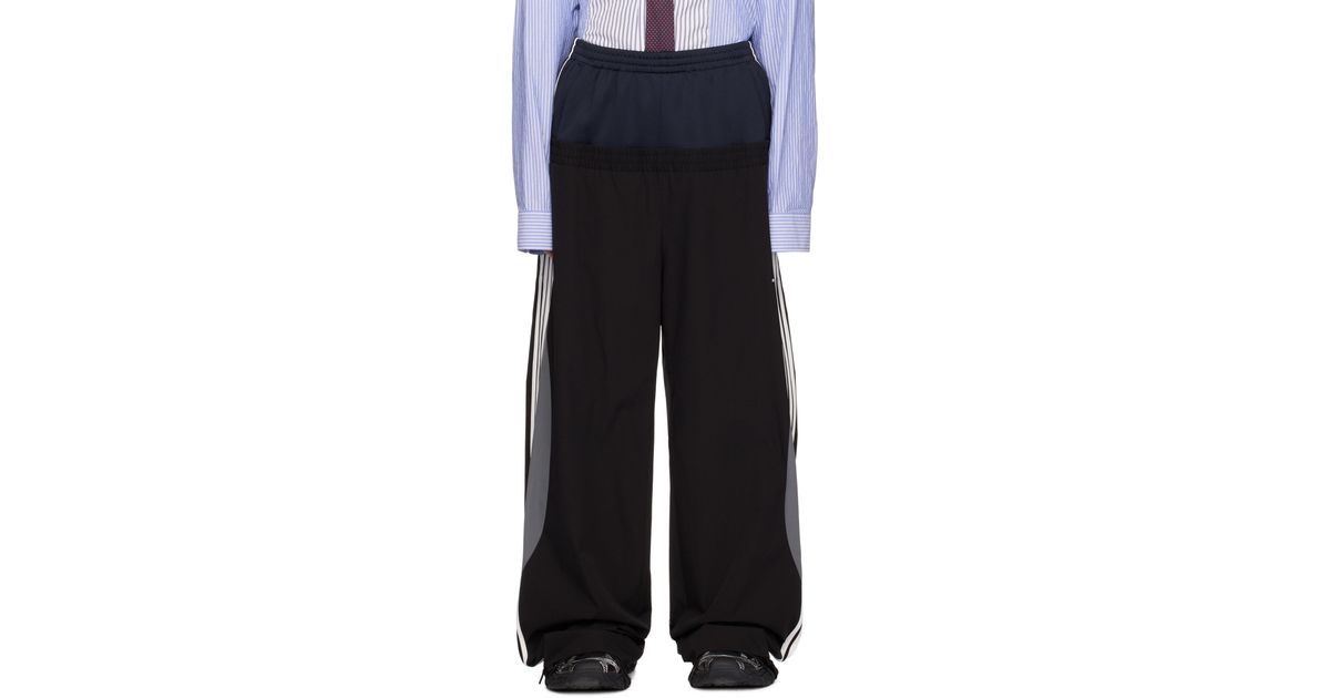 メンズ Balenciaga ブラック Cut-Up トラックパンツ ブラック | Lyst