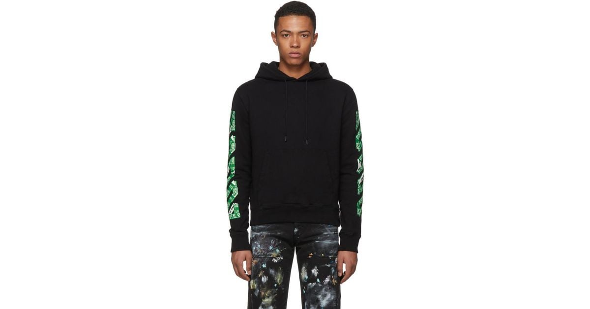 Off White c o Virgil Abloh Ssense Exclusive Black 3d Diag Hoodie