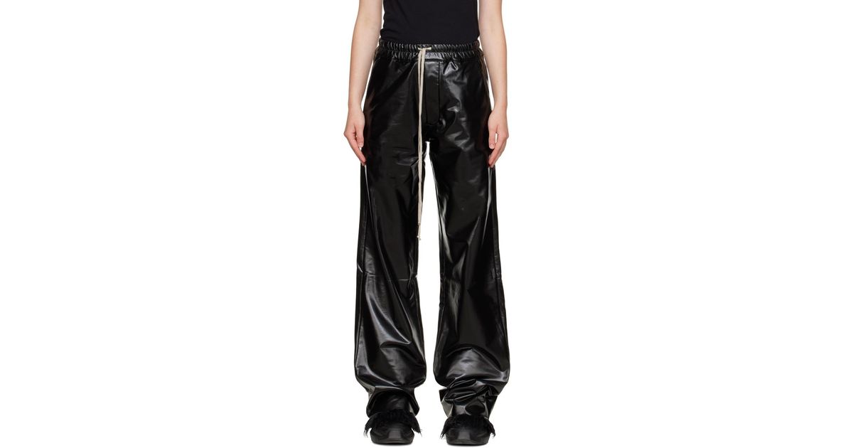Rick Owens DRKSHDW Dietrich Faux-leather Trousers in Black | Lyst Canada