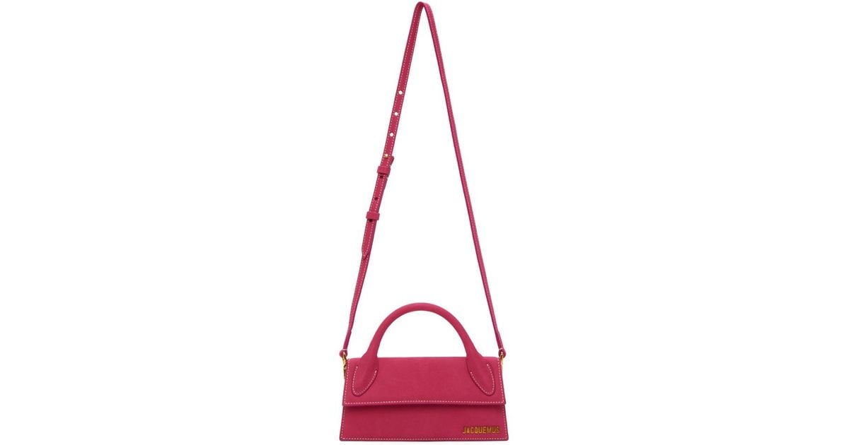 jacquemus pink suede bag