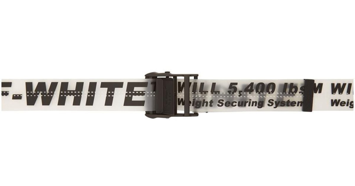 Off-White c/o Virgil Abloh Black And Transparent Rubber Industrial Belt |  Lyst Canada