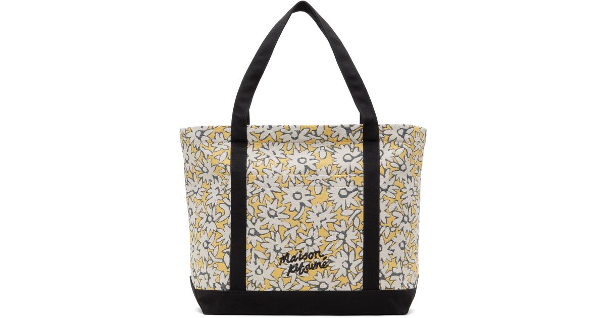 Maison Kitsuné Daisy Field Large Jacquard Tote for Men | Lyst
