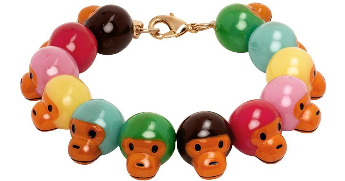 A Bathing Ape Color Baby Milo Rainbow Bracelet in Green | Lyst Canada