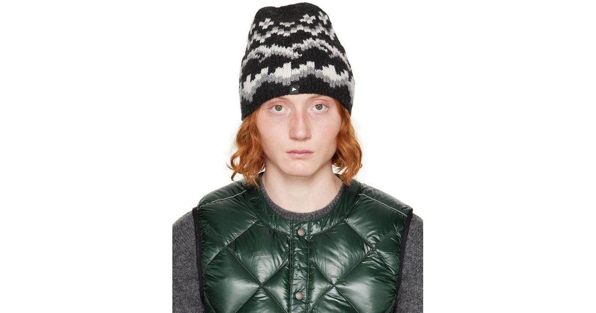 and wander Black Lopi Beanie in Green for Men | Lyst