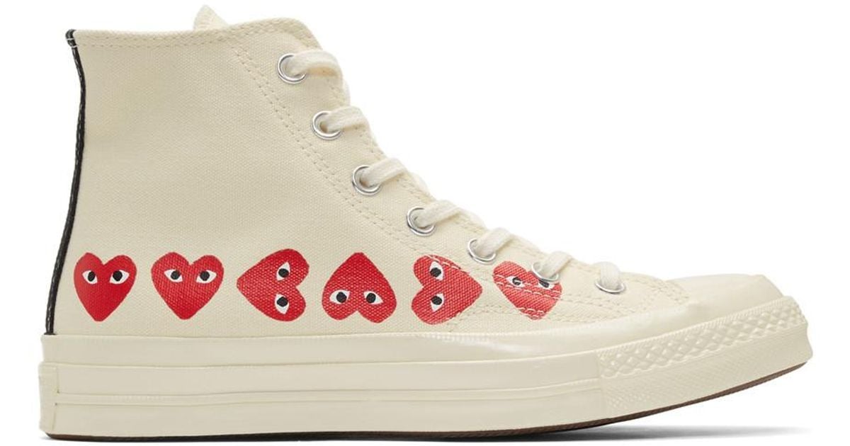 off white converse heart
