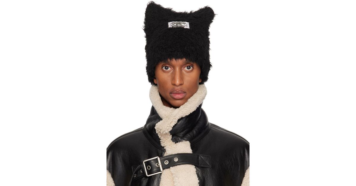メンズ Acne Studios Fluffy Square ビーニー ブラック | Lyst