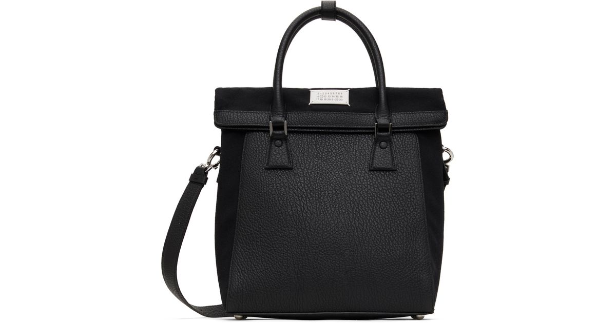 Maison Margiela 5Ac Daily Vertical Small Tote in Black for