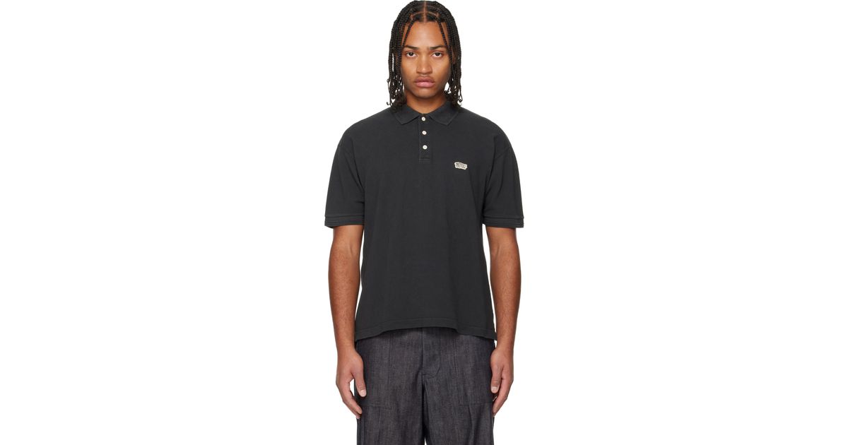 Visvim Jumbo Weller S/S Dmgd Polo in Black for Men | Lyst