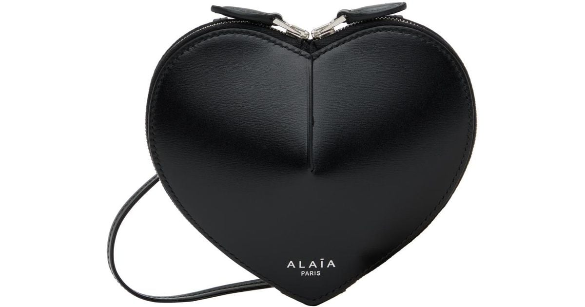 ★ALAIA★ ブラック ミニ Le Coeur コインポーチ ALAIA Buffed Calfskin Le Coeur Mini Coin Pouch Black 1542368