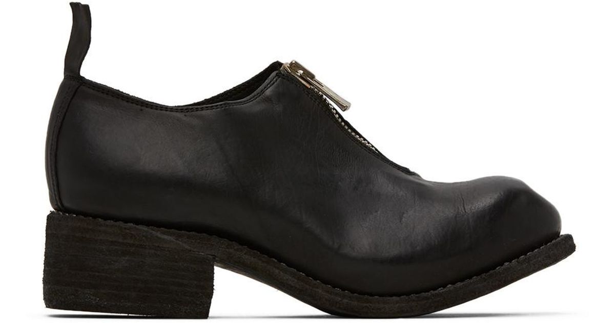 guidi front zip loafers