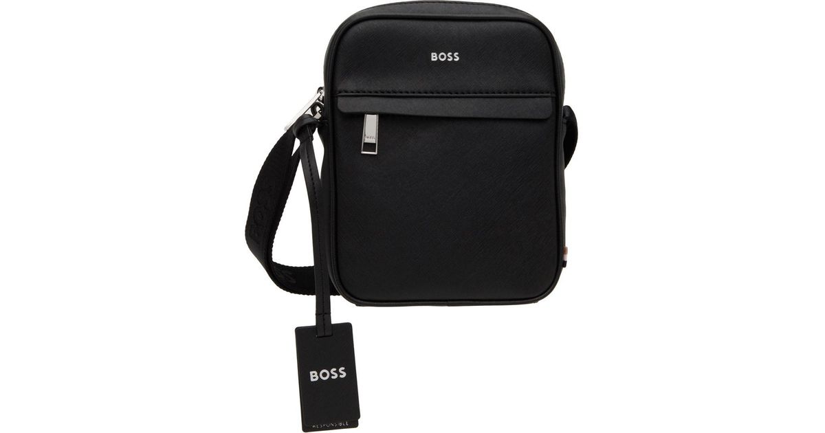 BOSS by HUGO BOSS Black Structured Reporter Bag for Men Lyst