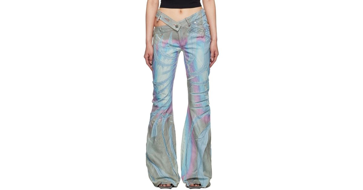 MASHA POPOVA Graphic Jeans in Blue | Lyst