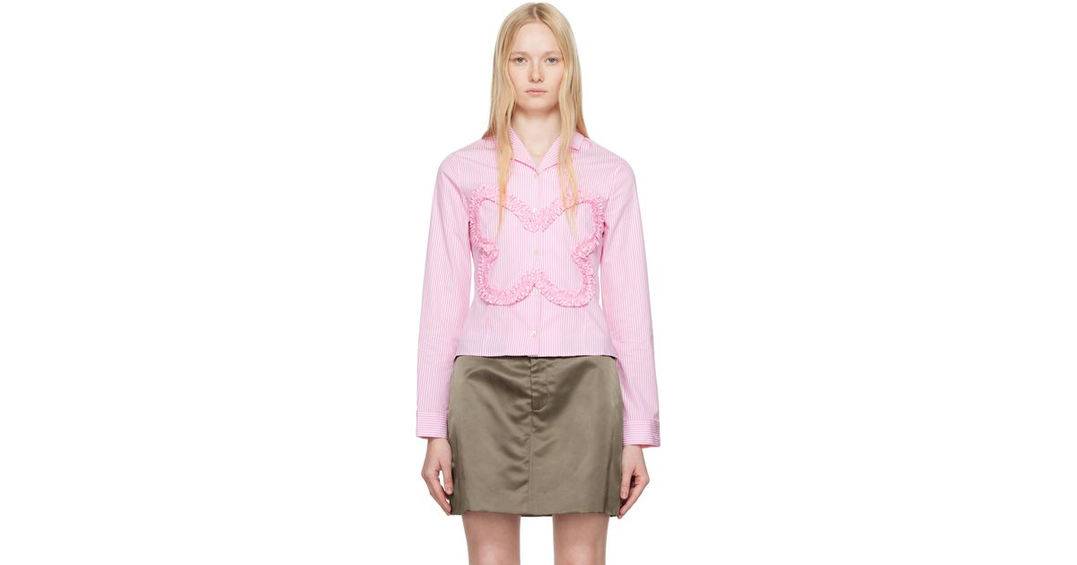 10/9終了SANDY LIANG Pink Papillon Shirt Sandy Liang Papillon Shirt in Pink | Lyst